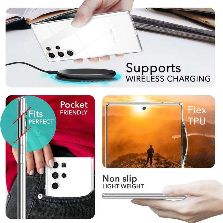 Produktbild Nalia Klare Transparente Silikon Hülle (Samsung Galaxy S24 Ultra)