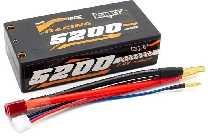 Immagine prodotto Konect Batteria RC LiPo 5200 mAh 7,4 V 100C 2S2P (7.40 V, 5200 mAh)
