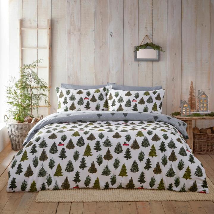 Actual product image Room05 Evergreen Brushed Cotton Duvet Cover Set (Bedding set, 230 x 220 cm)