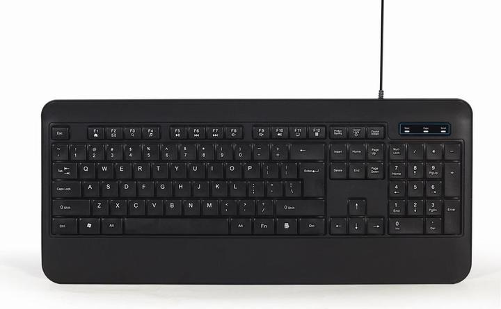 Image du produit Gembird /'Rainbow/' Clavier multimédia rétro-éclairé, noir, US Layout (US, Filaire)