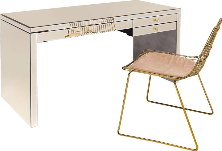 Immagine prodotto Designlife Scrivania Luxury Champagne 140x60cm