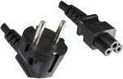 Actual product image Helos Power cable CEE 7/7 (M) angled to IEC 60320 C5 straight (1.80 m)