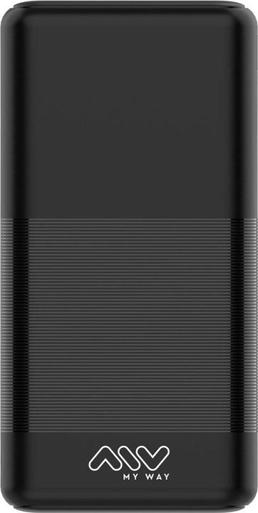 Immagine prodotto My Way MYWAY POWERBANK 2 USB 20 000mAh NOIR (20000 mAh, 10 W, 74 Wh)