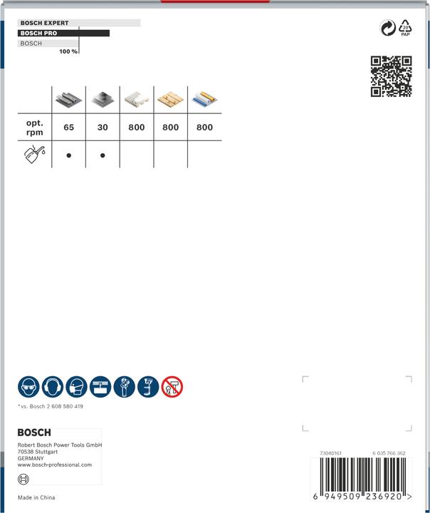 Nutritional values and ingredients Bosch Professional Zubehör PRO Multi material hole saw, 127 mm, with thread (127 mm)