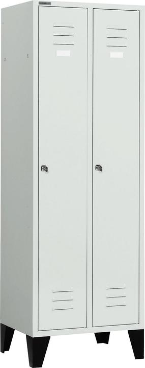 Produktbild Schäfer Shop Garderobenspind, 2 Abteile, m. Kleiderstange, Abteilbreite 300 mm (63 cm, 185 cm)