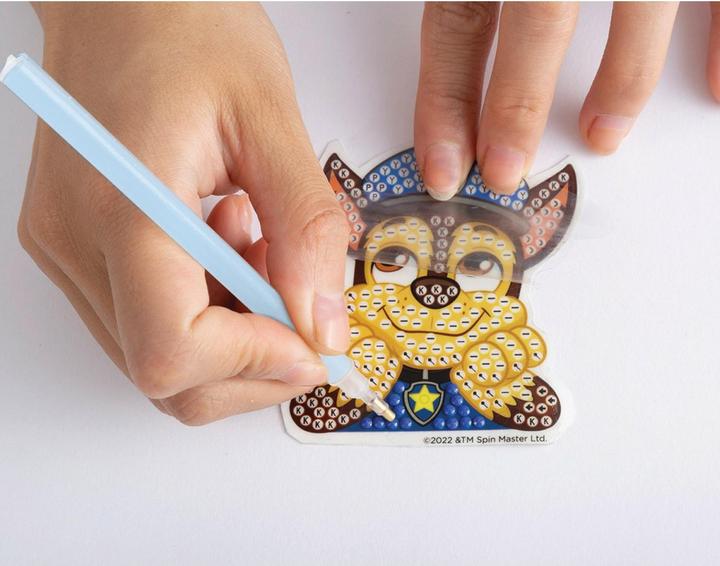 Actual product image Diamond Dotz DOTZIES® Original Diamond Painting Set Paw Patrol with 6 motifs: 3 pictures 15x15cm, 3 stickers /