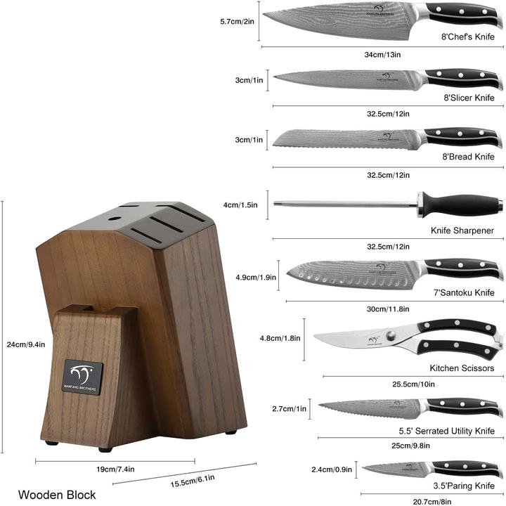 Produktbild Nanfang Brothers 9er Kuechenmesserset