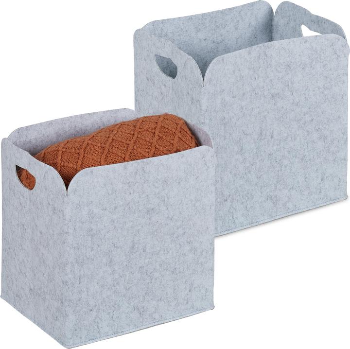 Produktbild Relaxdays 2x Aufbewahrungskorb (2 x, 36 x 27 x 36 cm)