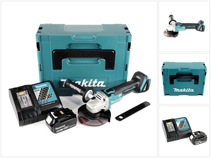 Image du produit Makita DGA 504 RT1J 18 V Meuleuse sans fil Ø 125 mm brushless avec Boîtier de transport MAKPAC + 1x (125 mm)