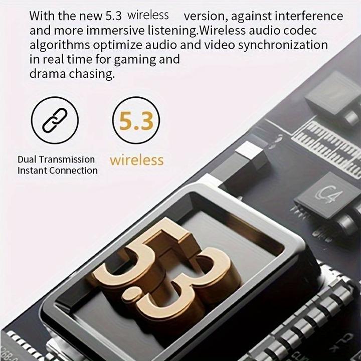 Produktbild PhoneLook Bluetooth 5.3 In-Ear kabellose Kopfhörer Ladeetui mit digitaler Batterie Anzeige, USB Type C (50 h, Kabellos)