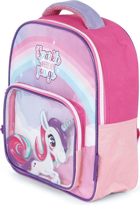 Actual product image Rucksack Einhorn mit transparenter Vordertasche