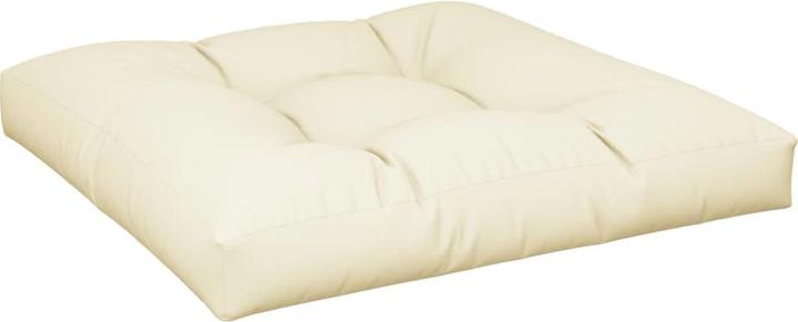 Image du produit VidaXL Coussin de palette Coussin d'assise de palette 2 pièces Crème Tissu (70 x 70 x 12 cm)