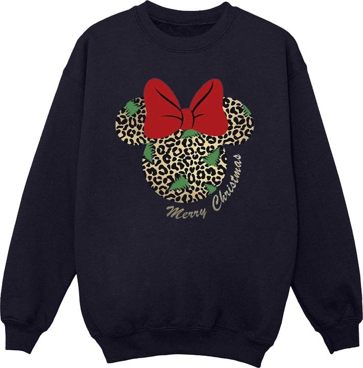 Disney Minnie Mouse Leopard Christmas Sweatshirt Mädchen