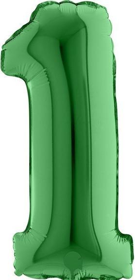 Bigiemme Ballon alu Chiffre "1" Vert