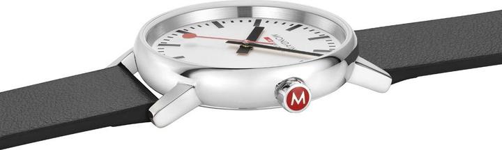 Image du produit Mondaine MSE.35110.LB Evo II Dames Horloge - Stationsklok - Saffierglas - Roestvrijstaal/Leer - Wit/Zilver/Zw (Swiss Made, 35 mm)