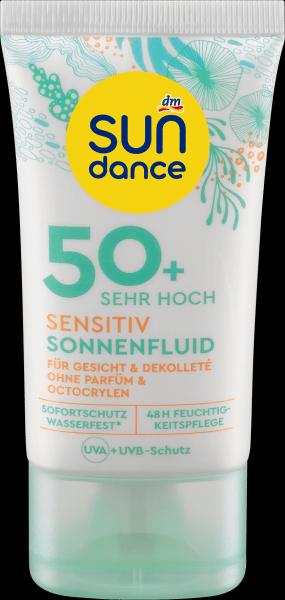 Produktbild dm Sundance Sonnenfluid sensitiv (Sonnencreme, SPF 50+, 50 ml)