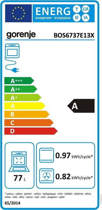 Energy Label Gorenje BOS6737E13X ED