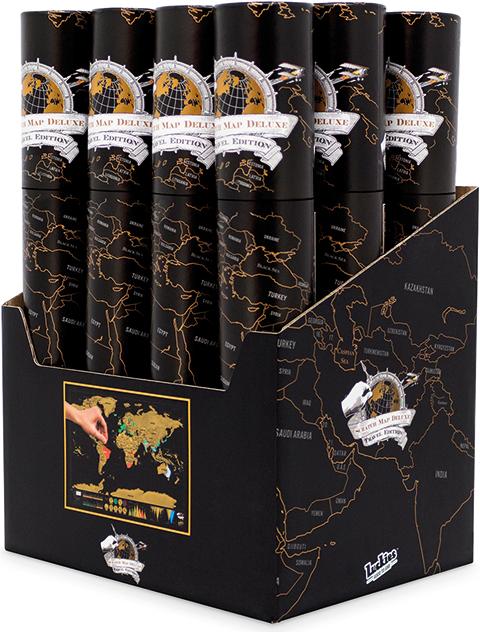 Actual product image Luckies scratch map (42 x 30 cm)
