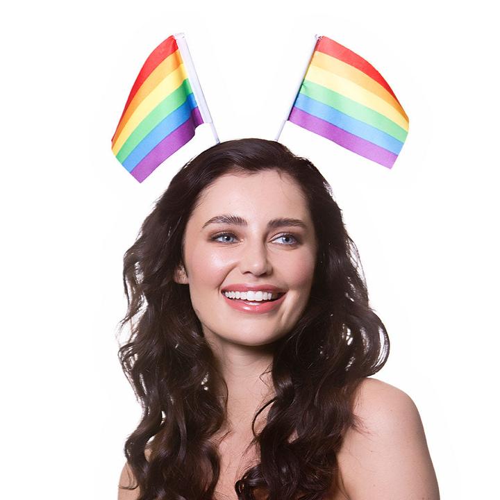 Immagine prodotto Wicked Costumes 2 bandiere arcobaleno su un cerchietto