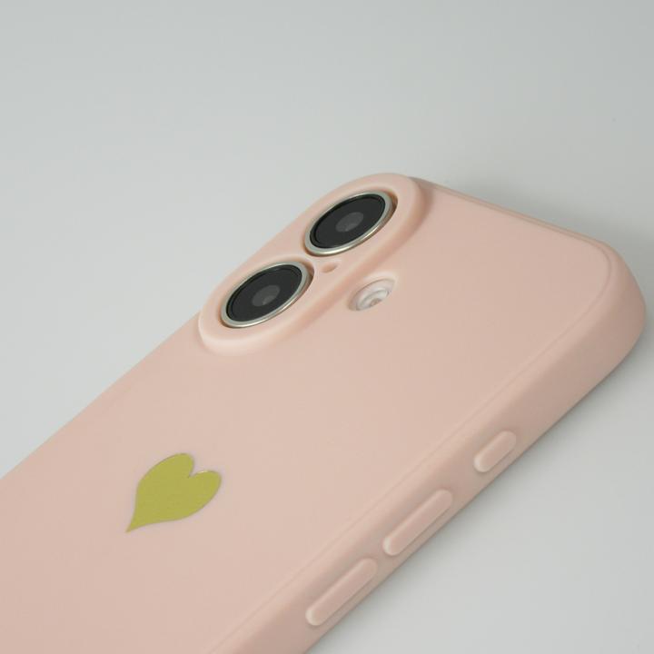 Actual product image PhoneLook Cover Silicone Mat Heart gold (Apple iPhone 16)