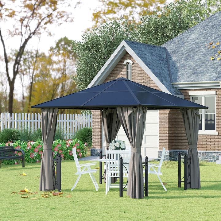 Produktbild Outsunny Gartenpavillon mit Seitenteilen und Dach (300 cm, 300 cm)
