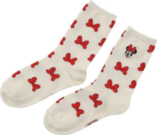 Actual product image Disney Minnie Socken mit Schleifenmuster und Gesichtsstickerei (36 - 39)
