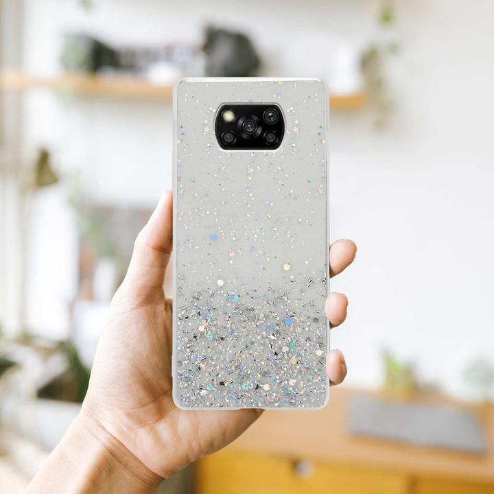 Immagine prodotto Cadorabo Custodia per Xiaomi POCO X3 NFC TPU funkelnder Glitter (Xiaomi Poco X3 NFC)