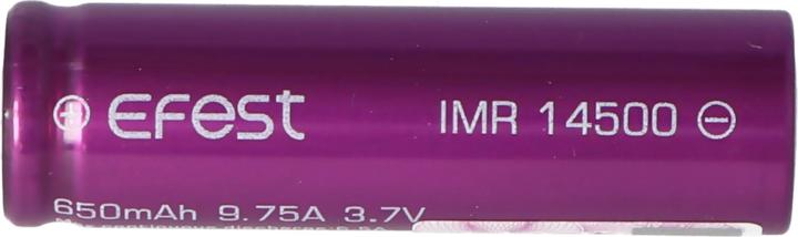 Actual product image Efest IMR 14500 (Pluspol flach) (1 pcs., 14500, 650 mAh)