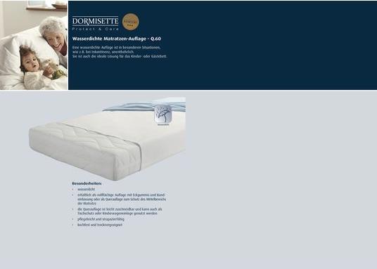 Produktbild Dormisette Matratzenauflage Komfort (120 x 200 cm)