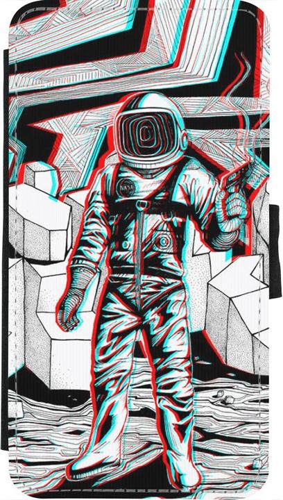 Actual product image PhoneLook Coque Wallet noir Anaglyph Astronaut (Apple iPhone X, Apple iPhone XS)