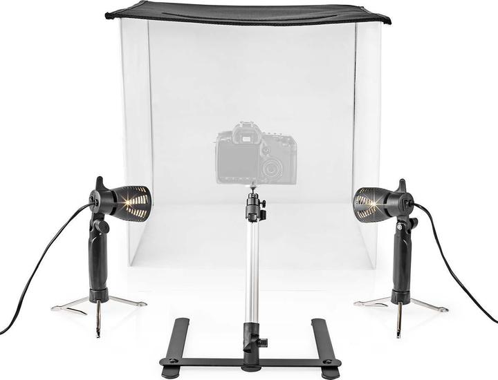 Immagine prodotto Nedis Kit Studio Fotografico 400 lm Sfondi pieghevoli con borsa di trasporto inclusa Nero