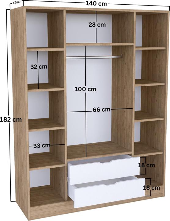 Produktbild Hanah Home Nikas (170 x 45 x 183 cm)