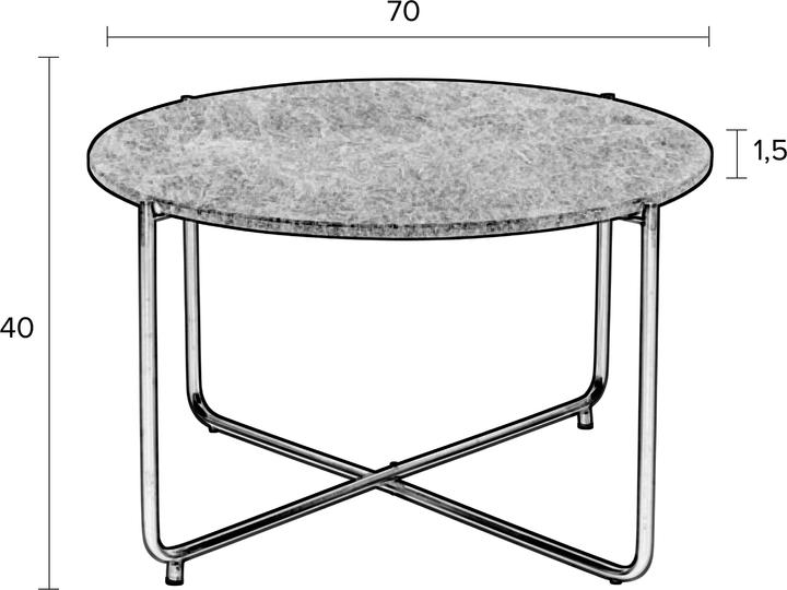 Produktbild White Label Living Table (70 x 70 x 40 cm)