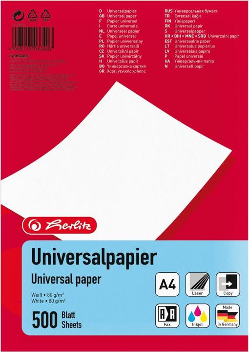 Produktbild Herlitz Druckerpapier (80 g/m², 500 x, A4)