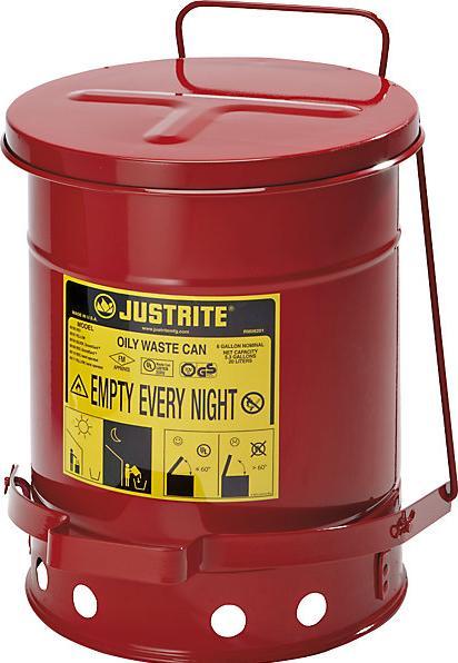 Image du produit Justrite Conteneur d'élimination de sécurité en tôle d'acier