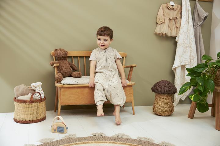 Actual product image Meyco Baby Rib Mini Spot baby summer sleep overall jumper (80 cm, 0.5 TOG)