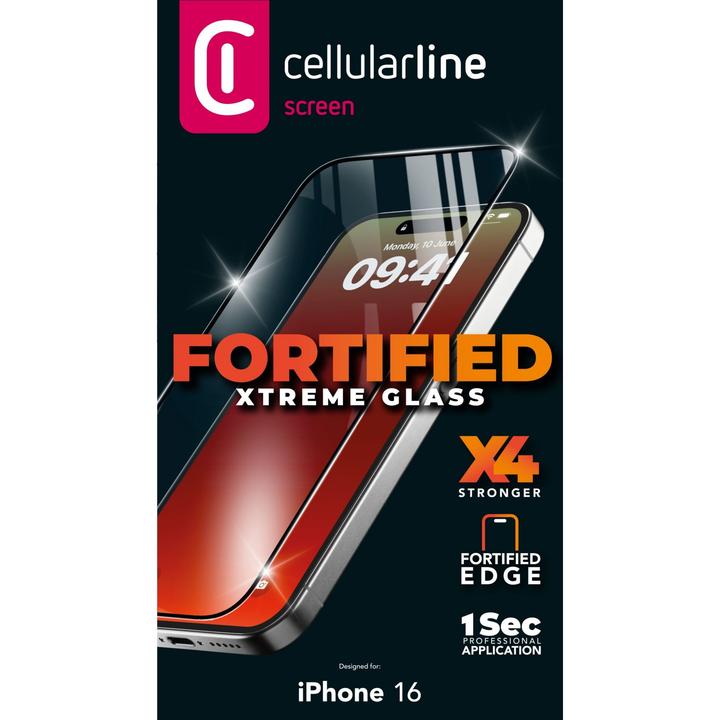 Actual product image Cellularline Xtreme Glass (1 Piece, Apple iPhone 16)