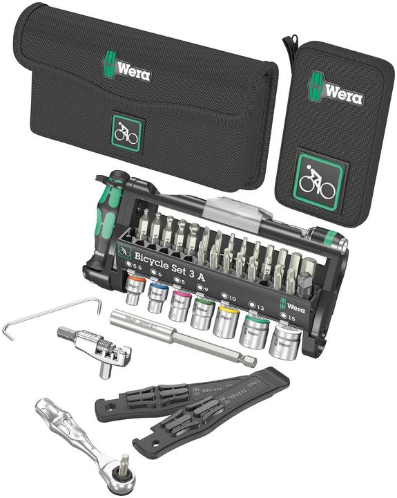 Wera Bicycle Set 3 A (Kreuz Phillips PH M1, Kreuz Phillips PH M2, Innensechsrund TX M10, Innensechsrund TX M15, Innensechsrund TX M27, Innensechsrund TX M20, Innensechsrund TX M25, Innensechsrund TX M30, Sechskant (hexagonal) M6, Sechskant (hexagonal) M8, Sechskant (hexagonal) M10)