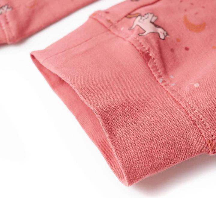 Image du produit VidaXL Pyjama pour enfant manches longues rose foncé 140,Matériau : 95 (140)