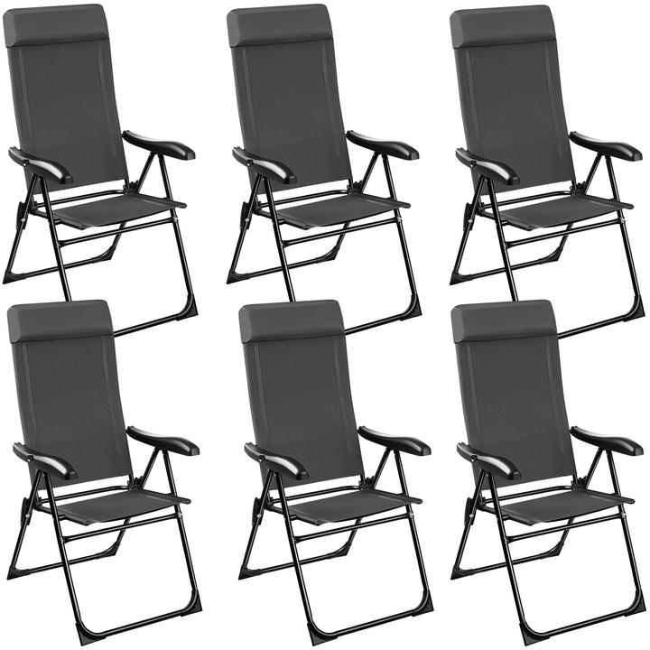 Image du produit tectake Chaise de camping pliable MÜRITZ en aluminium avec appui-tête