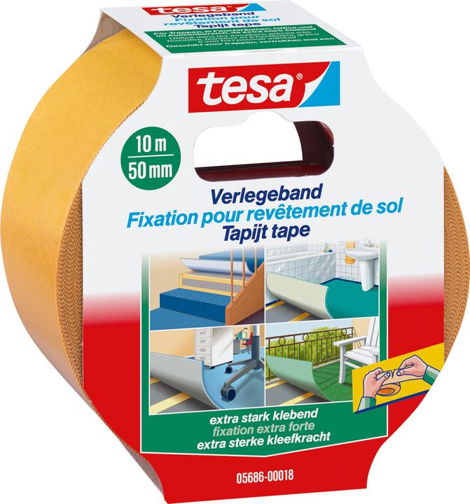 tesa Laying tape extra strong adhesive, brown, 50 mm x 10 m (50 mm)