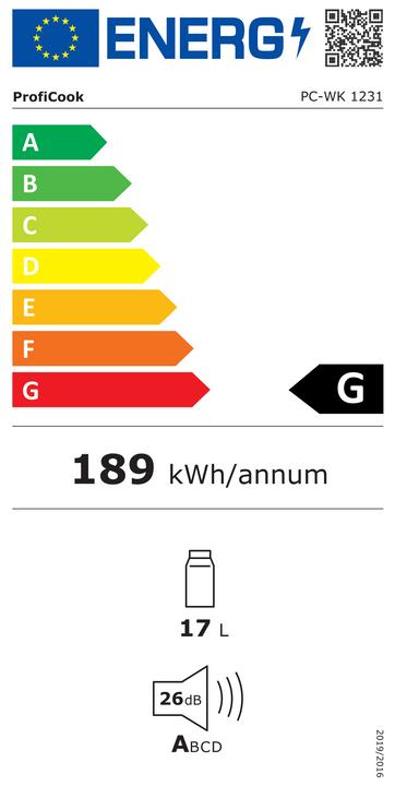 Energie-Label Proficook PC-WK 1231