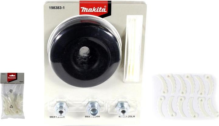 Produktbild Makita Messerkopf Kunststoff Set ( 198383-1 ) DUR Zubehör + 12 Messer aus Kunststoff für Mess