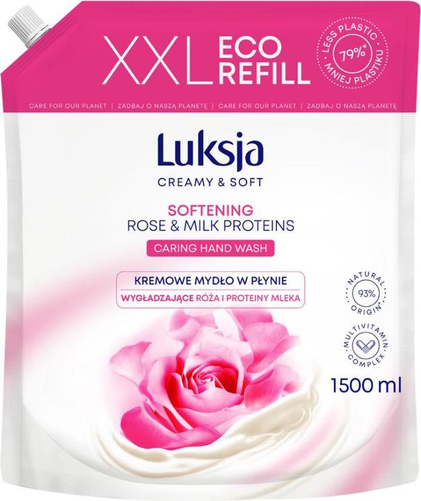 Immagine prodotto Luksja Sapone liquido cremoso, rosa, stock 1500ml (Sapone liquido, 1500 ml)