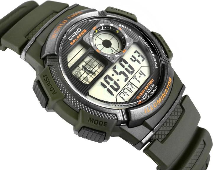 Image du produit Casio Mod. WORLD TIME ILLUMINATOR - 5 alarmes, 10 Year battery (44 mm)
