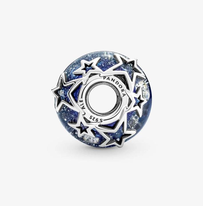 Produktbild Pandora Blaue Galaxie & Sterne Murano Charms/Beads (Silber 925)