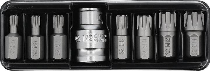 Image du produit Yato YT-0418 Jeu de 8 embouts Torx pour visseuse, M5-M14 (M6, M8, M5, M7)