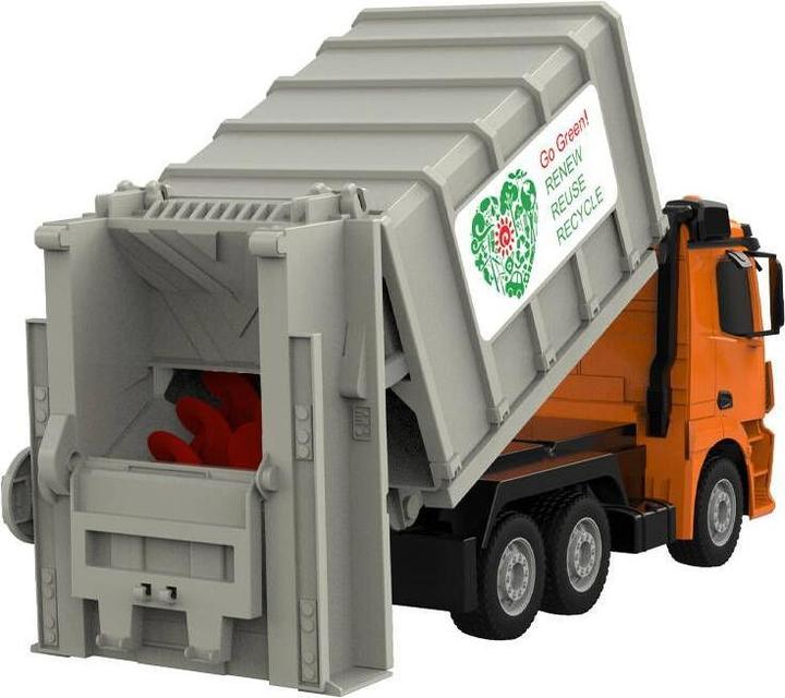 Immagine prodotto Double Telecomando per camion della spazzatura RC 1:26 (arancione) Mercedes-Benz Antos E676-003