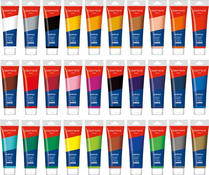 Produktbild Caran d'Ache Acrylic (Schwarz, 250 ml)