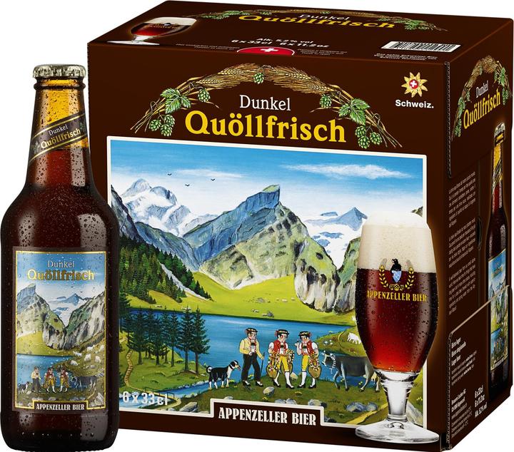 Produktbild Appenzeller Bier Quöllfrisch dunkel (6 x 33 cl)